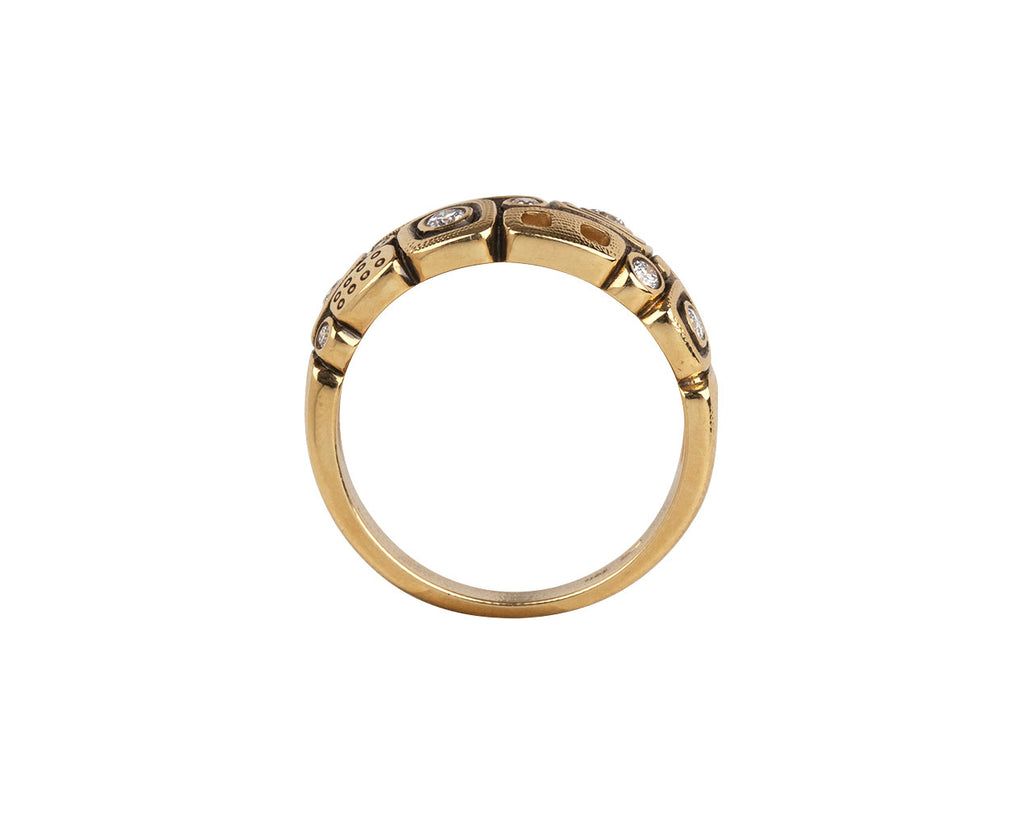 Diamond Little Windows Dome Ring