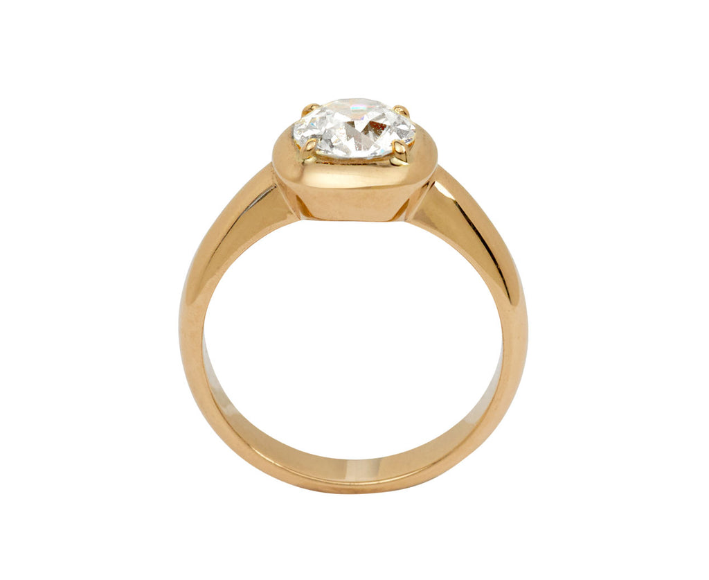 Single Stone Old European Cut Diamond Cori Ring - top down