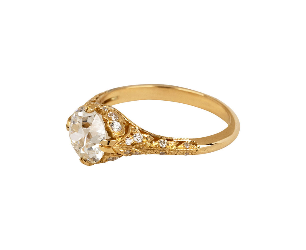 18ct yellow and white gold, diamond single stone ring, 0.03ct VS G/H -  Nicholas Wylde