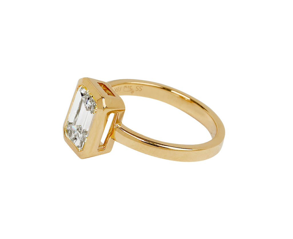 Single Stone Old European Cut Diamond Rae Ring - side