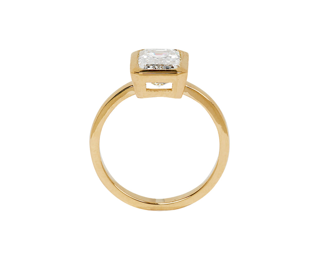 Single Stone Old European Cut Diamond Rae Ring - top down