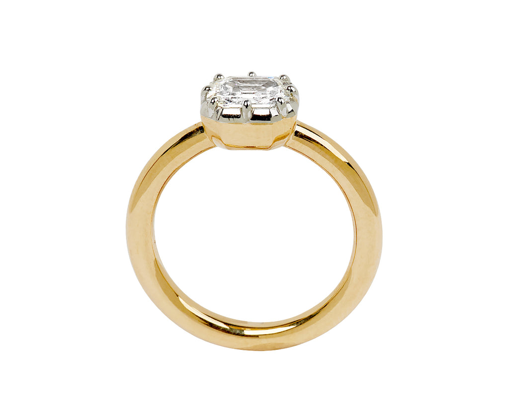Single Stone Asscher Cut Marian Diamond Solitaire - top down