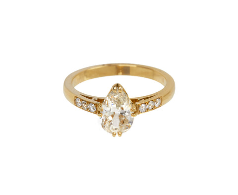 Pear Shaped Diamond Bauer Ring