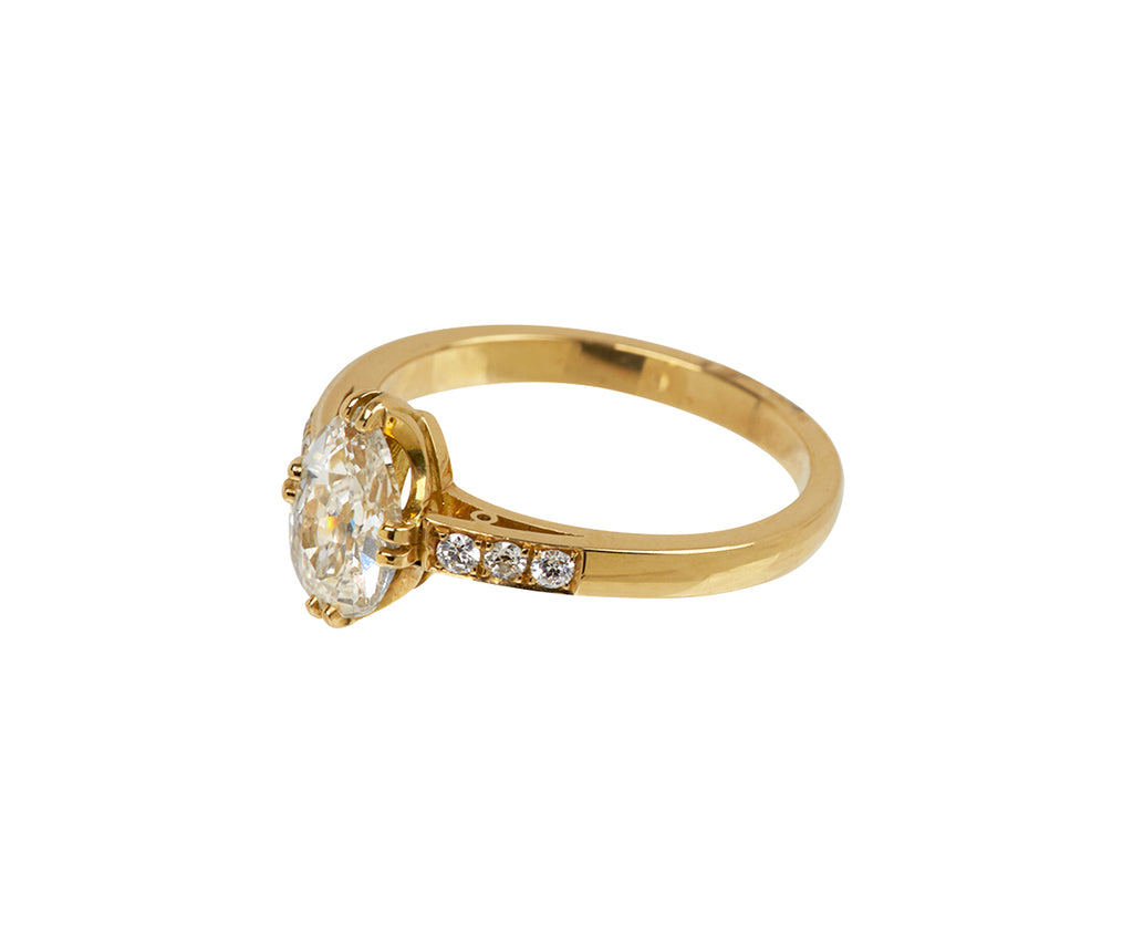 Pear Shaped Diamond Bauer Ring