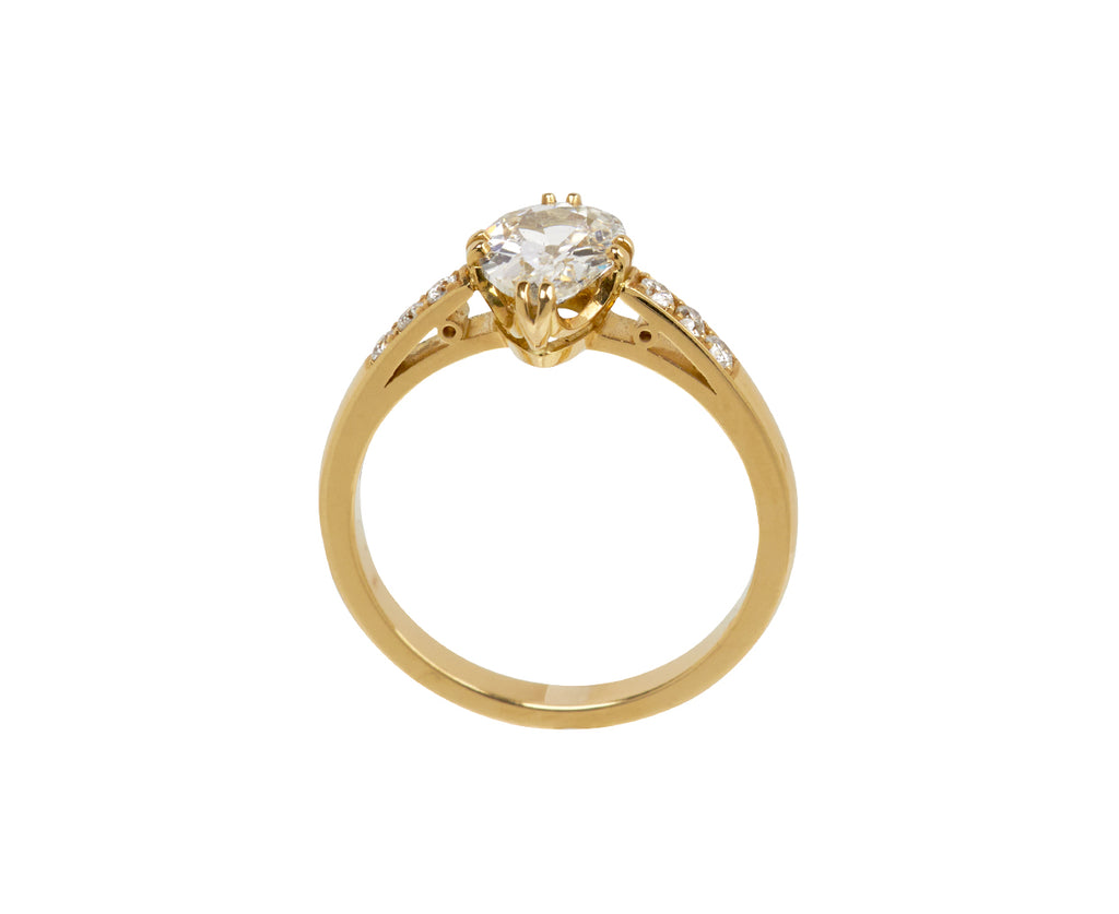 Pear Shaped Diamond Bauer Ring