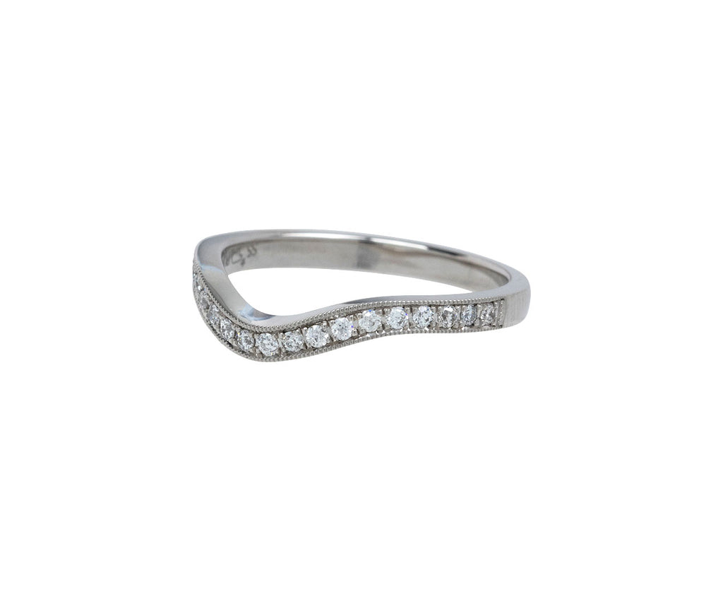 Platinum Cruved Diamond Grace Band