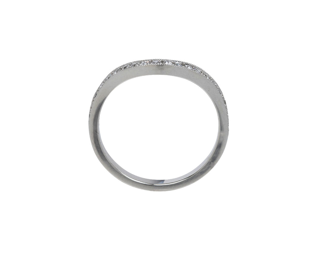 Platinum Cruved Diamond Grace Band