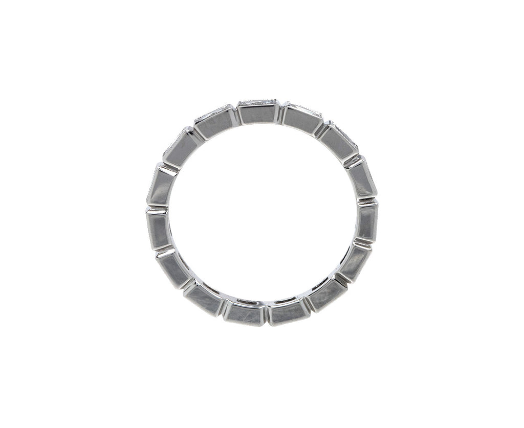 Platinum French Cut Diamond Small Julia Band