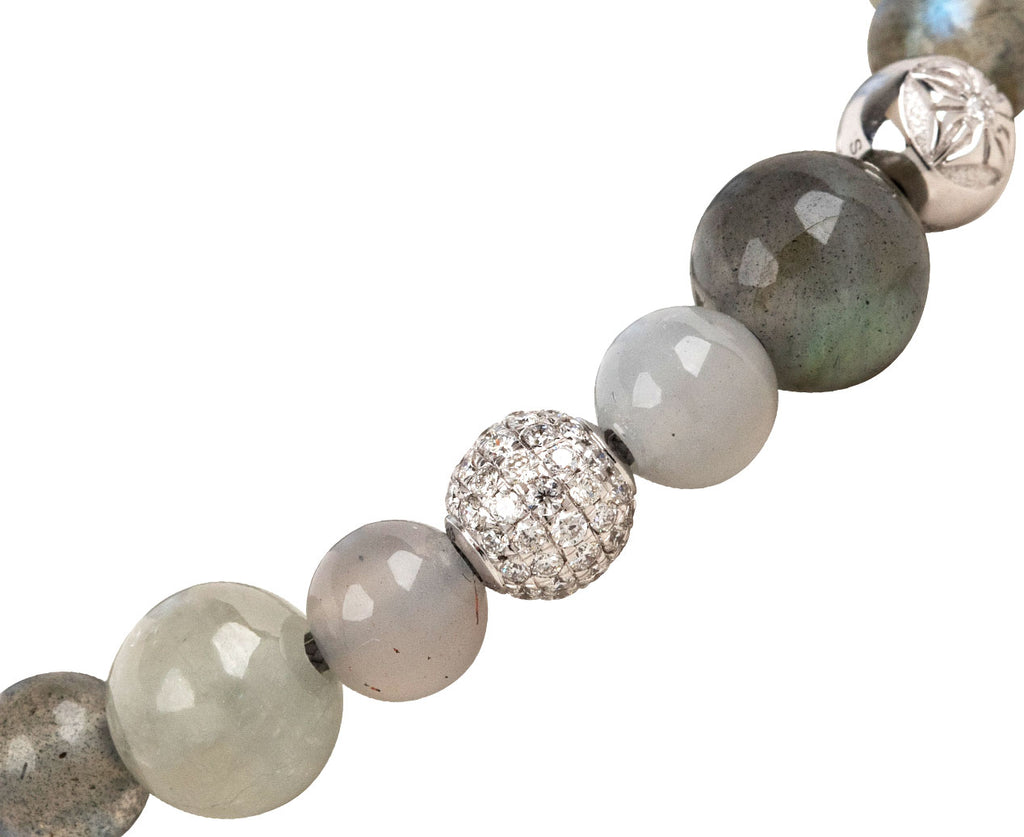 Sapphire, Moonstone and Labradorite Bead Bracelet