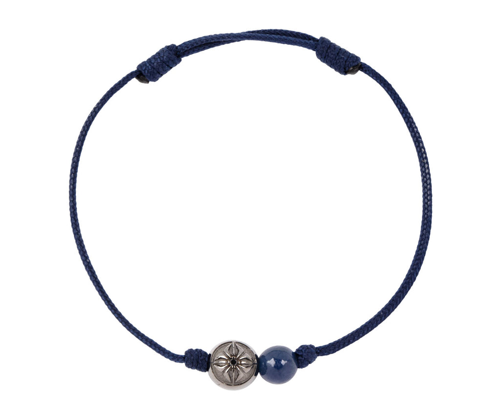 Blue Sapphire and Black Rhodium Orb Bracelet