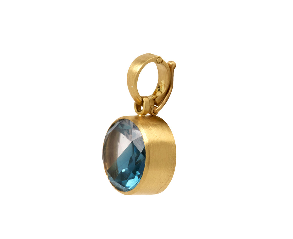 Rose Quartz and London Blue Topaz Fused Gem Pendant ONLY