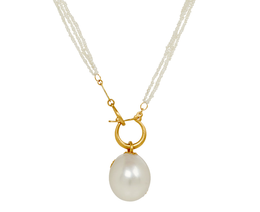 Pearl and Ruby Pendant Necklace