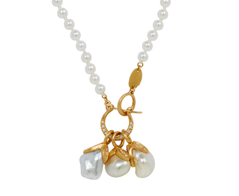 Freshwater Pearl and South Sea Pearl Pendant Necklace