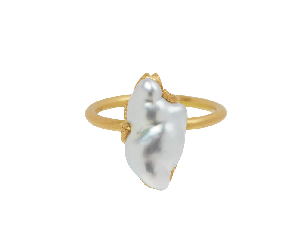 South Sea Pearl and Diamond Coronet Ring