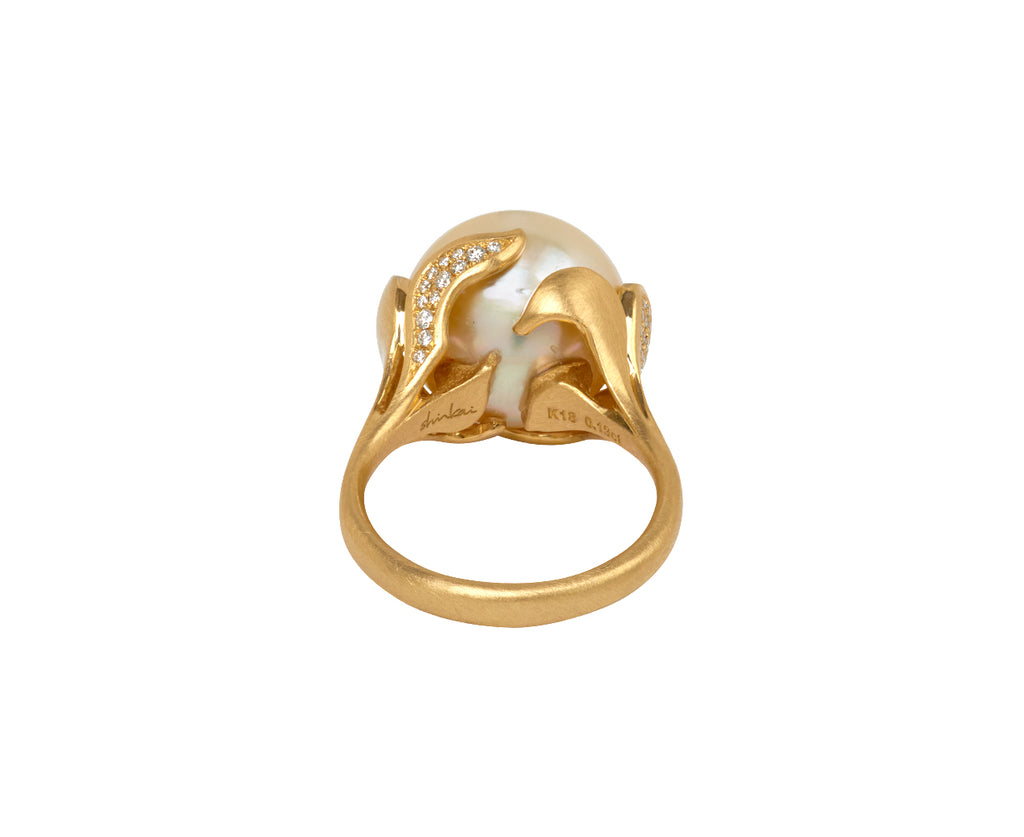 South Sea Platy Pearl and Diamond Ring