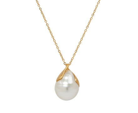South Sea Pearl and Diamond Pendant Necklace