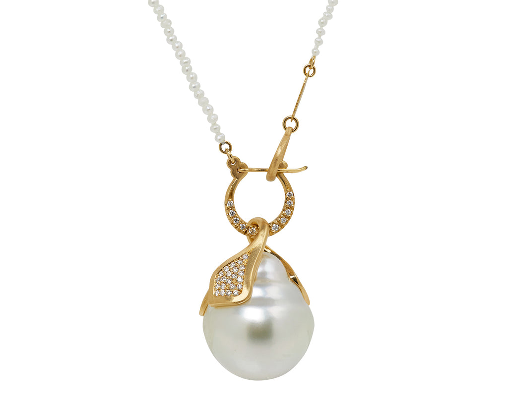 Akoya Pearl Chain with Pearl Pendant Necklace