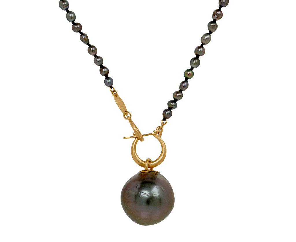 South Sea Pearl & Black South Sea Keshi Pearl Necklace