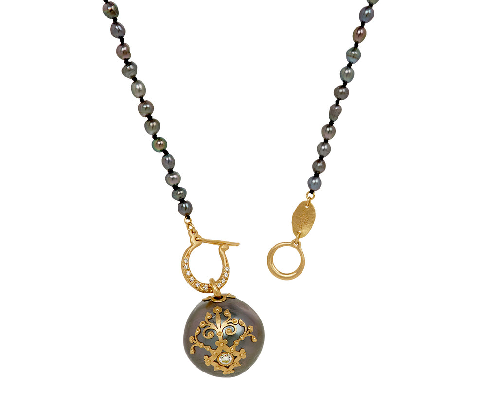 South Sea Pearl & Black South Sea Keshi Pearl Necklace