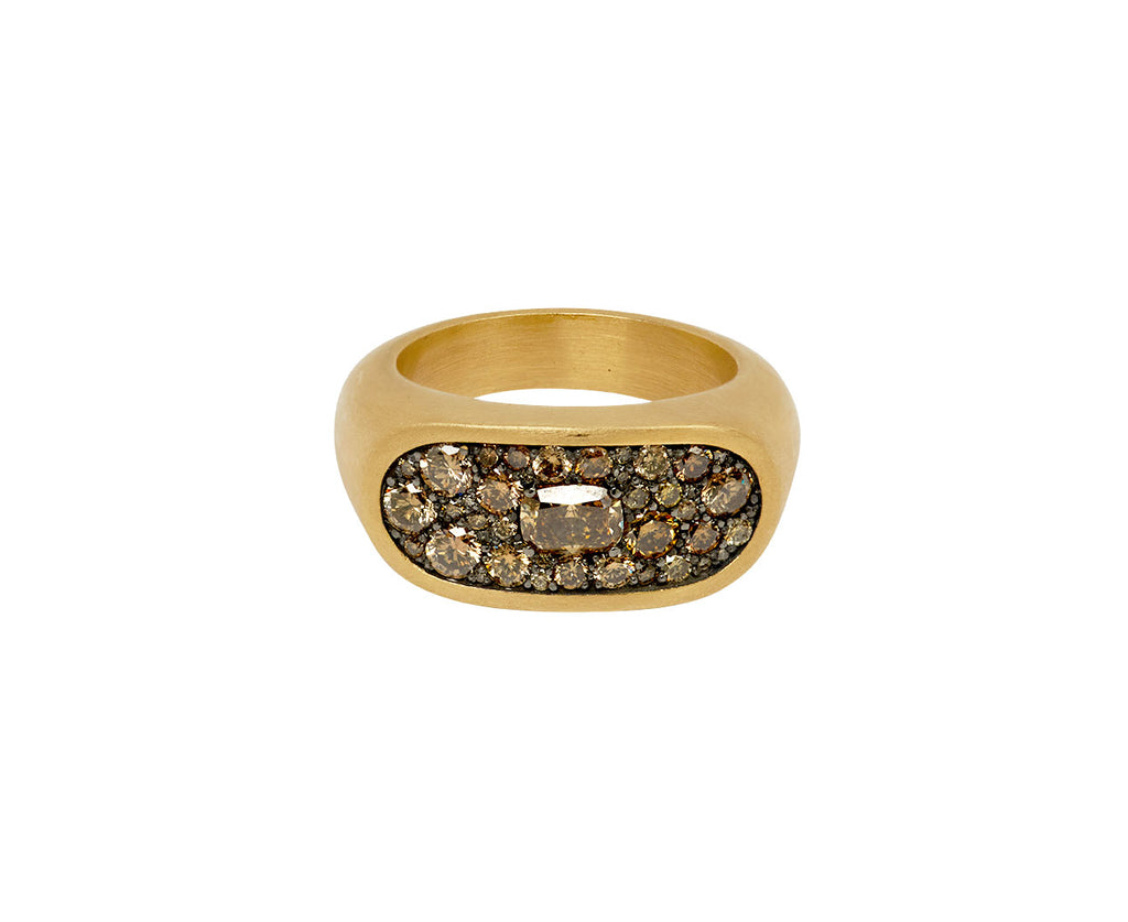 Brown Diamond Arc Ring