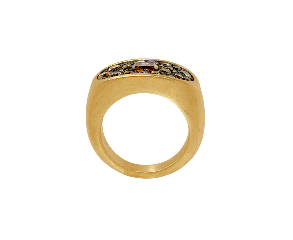 Brown Diamond Arc Ring