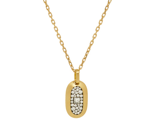 Medium Diamond Cartouche Pendant Necklace - TWISTonline 