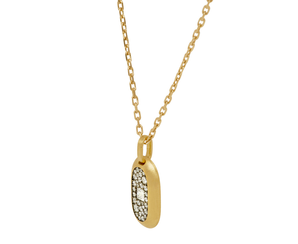 Medium Diamond Cartouche Pendant Necklace - TWISTonline 