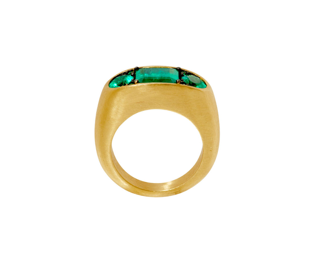 Shola Branson Emerald Keystone Ring