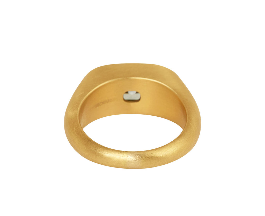 Shola Branson Small Diamond Keystone Ring - back