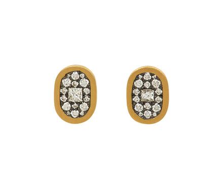 White Diamond Plinth Stud Earrings - TWISTonline 