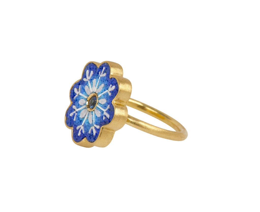 Blue Sapphire Snowflake Ring - TWISTonline 