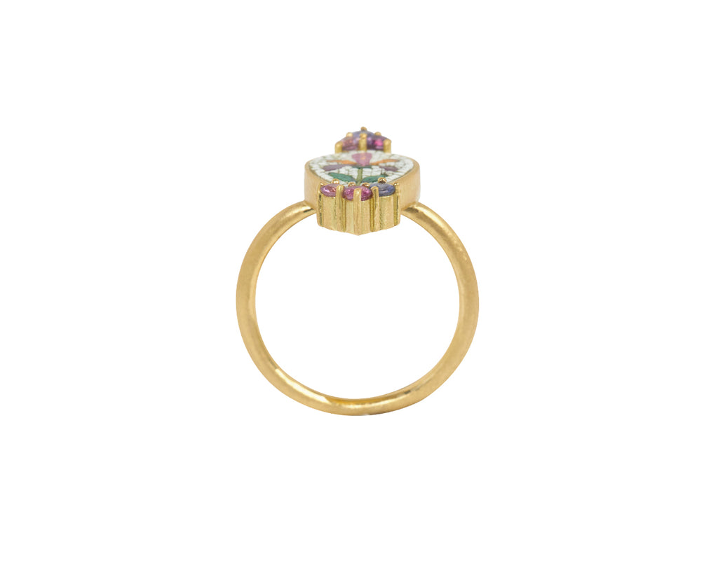 Teardrop Micromosaic and Sapphire Ring - TWISTonline 