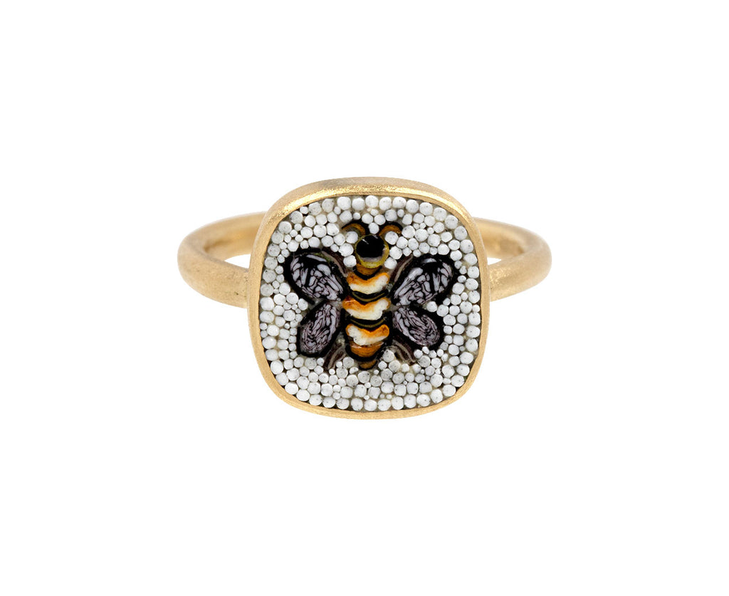 Micromosaic Honeybee Ring