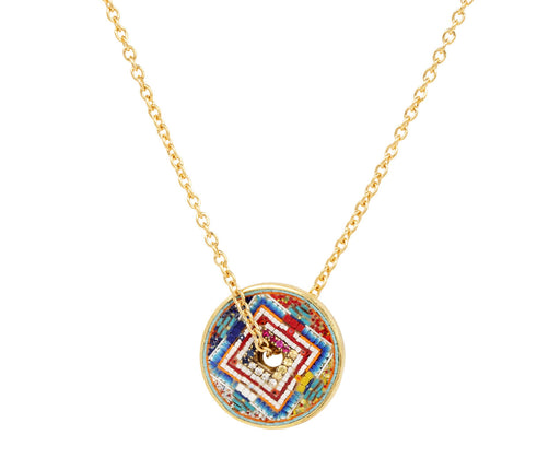 Micromosaic Mandala Necklace