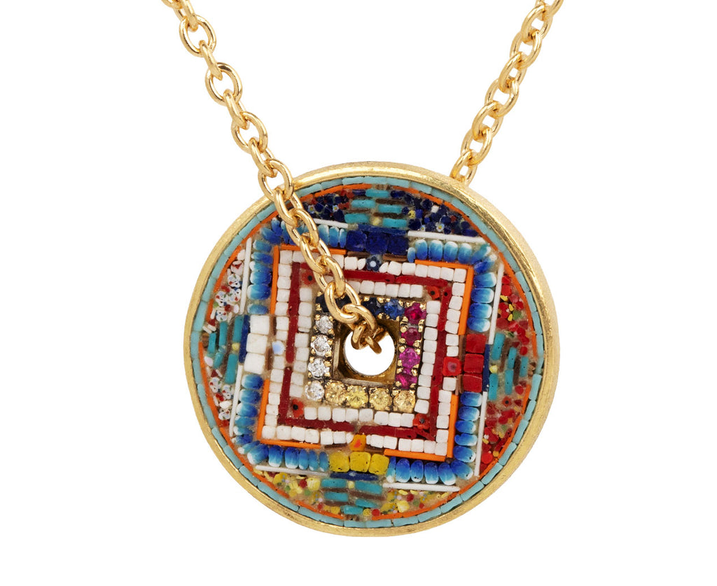 Micromosaic Mandala Necklace