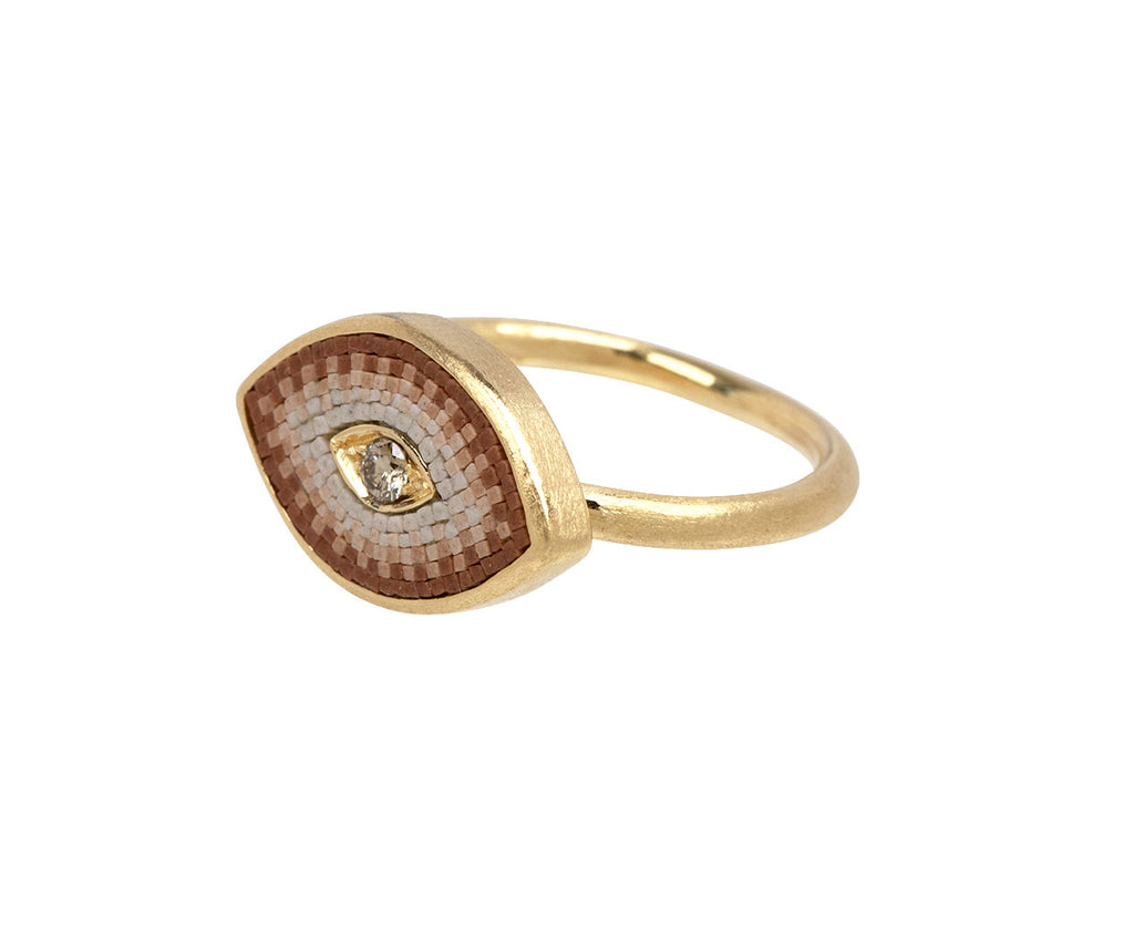 Brown Diamond Pixel Ring