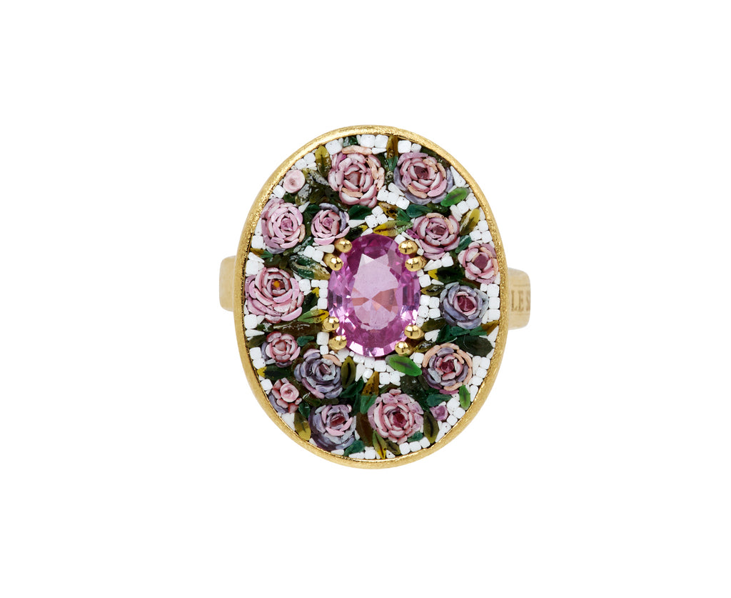 Micromosaic Rose Garland Ring