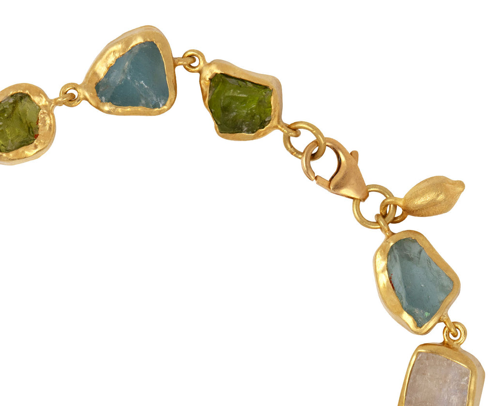 Aquamarine, Peridot and Moonstone Metamorphic Bracelet