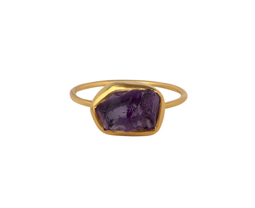 Uncut Amethyst Metamorphic Cup Ring