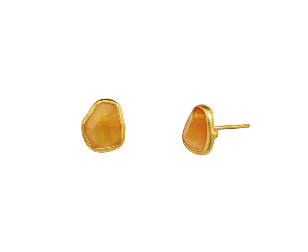 Pippa Small A New Day Classic Fire Opal Stud Earrings Side View