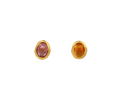 Pippa Small A New Day Classic Pink-Orange Fire Opal Stud Earrings
