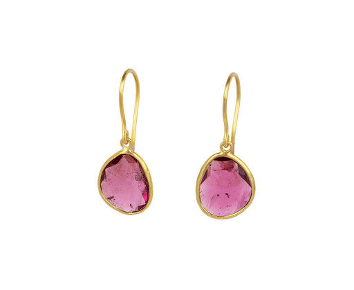 Pink Tourmaline Drop Earrings