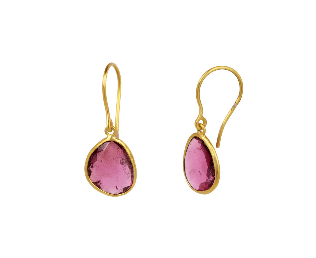 Pink Tourmaline Drop Earrings