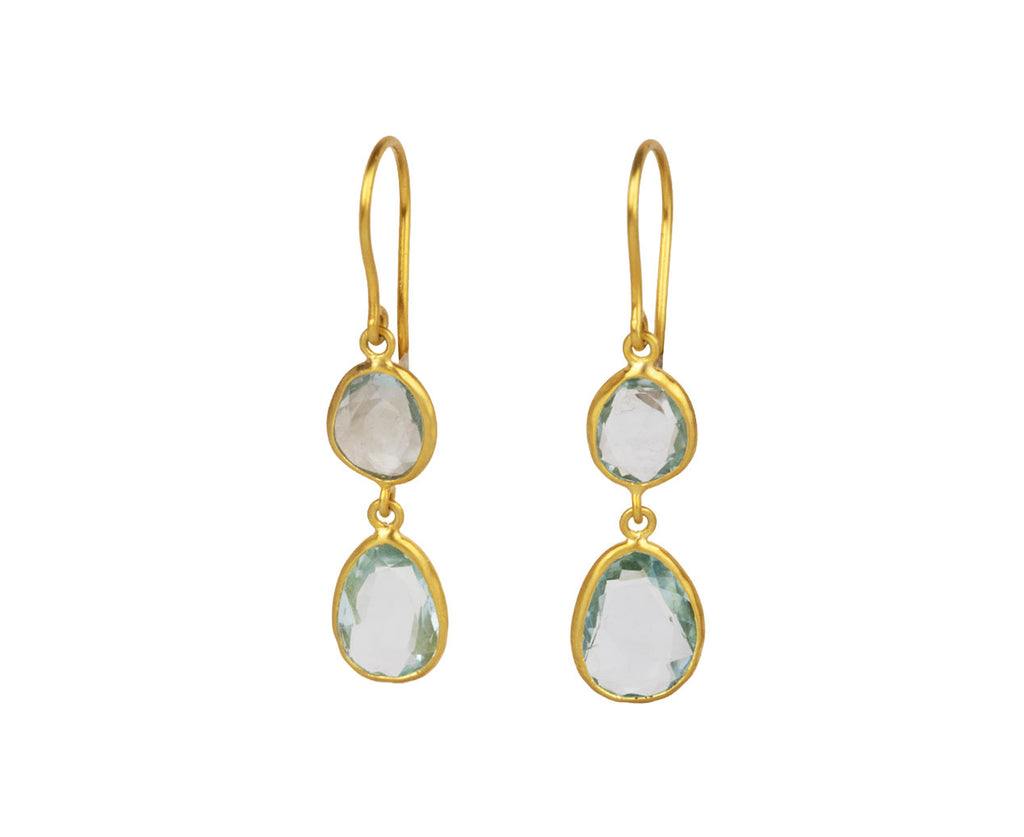 Aquamarine Double Drop Earrings
