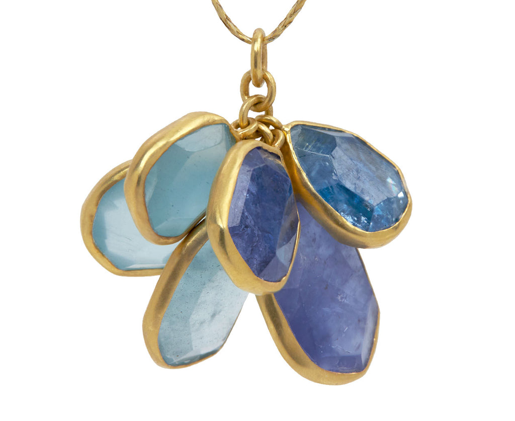 Pippa Small Mixed Blue Eye of the Peacock Colette Pendant Necklace