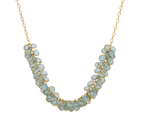 Aquamarine Fringe Necklace