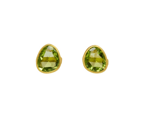 Peridot Hanabi Stud Earrings