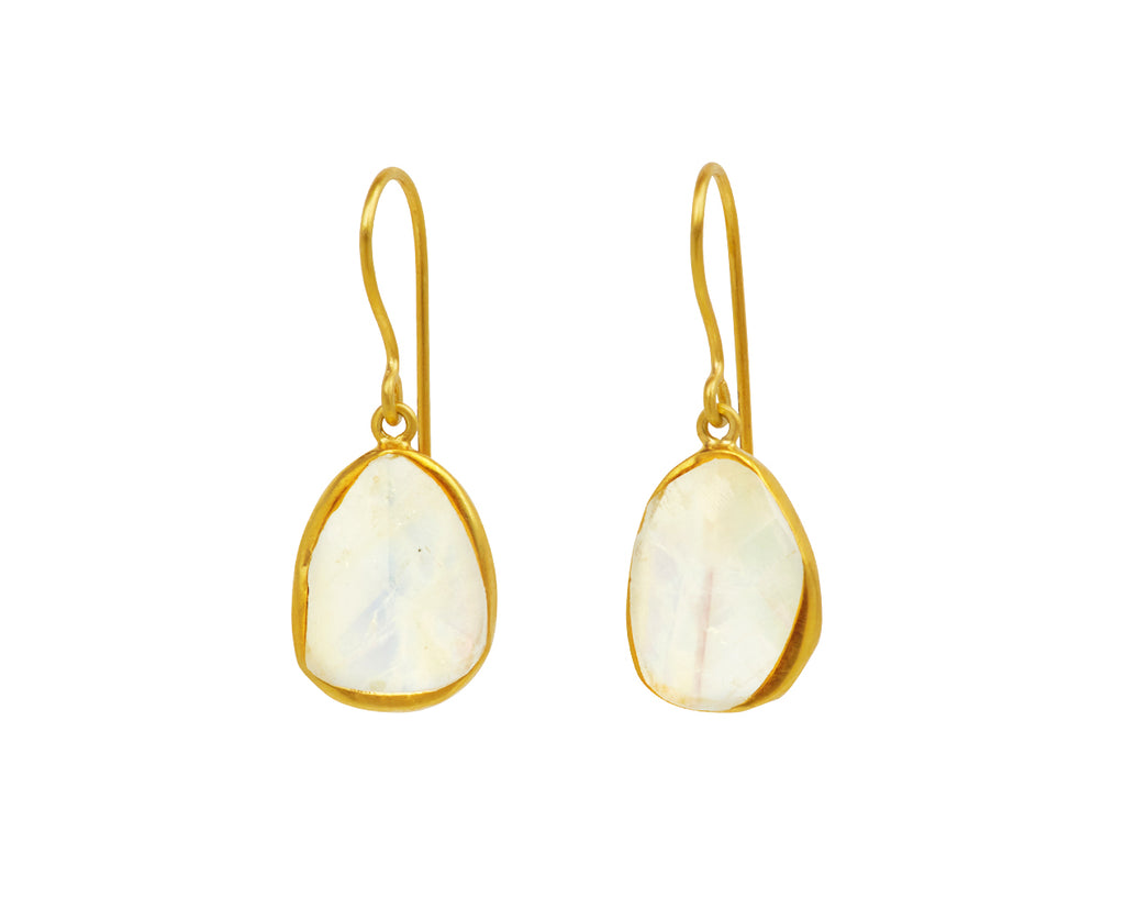 Rainbow Moonstone Moon Mist Drop Earrings