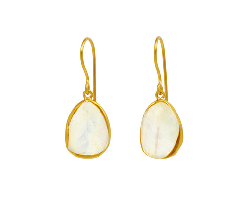 Rainbow Moonstone Moon Mist Drop Earrings
