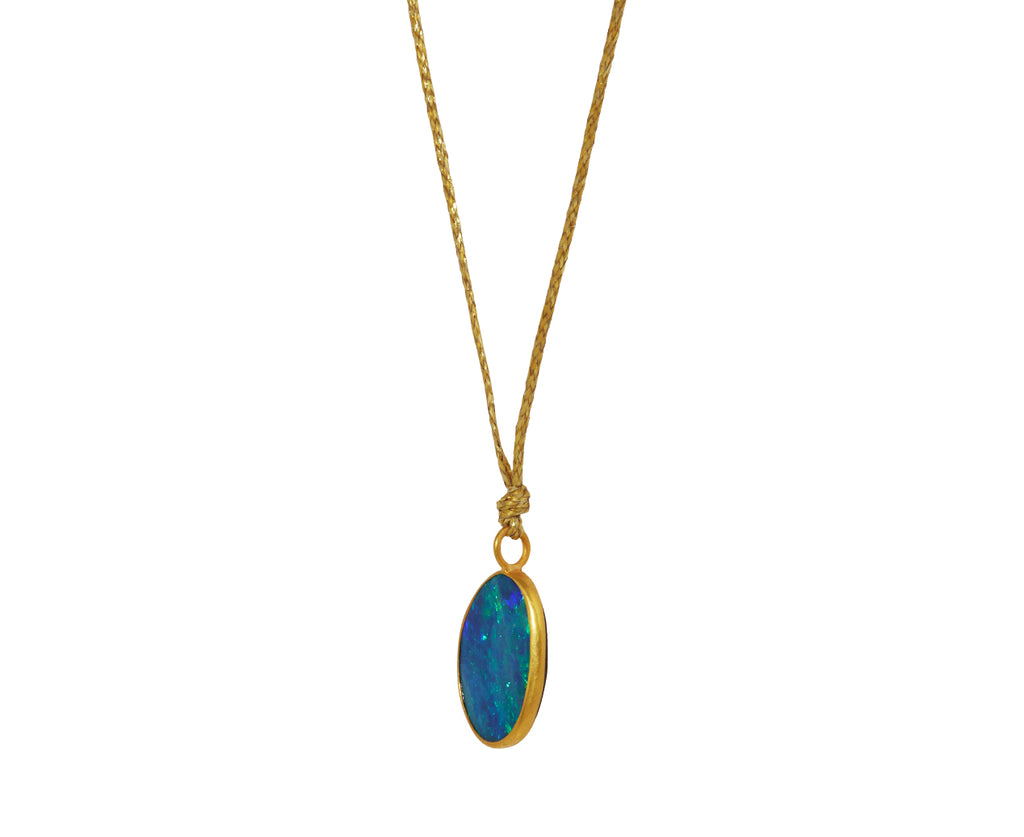 Pippa Small Alectrona Opal Colette Pendant Necklace - side
